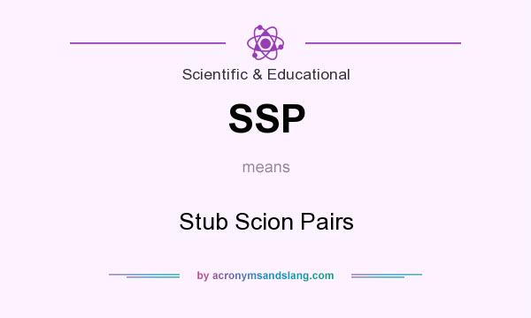 What does SSP mean? It stands for Stub Scion Pairs