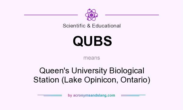 What does QUBS mean? It stands for Queen`s University Biological Station (Lake Opinicon, Ontario)