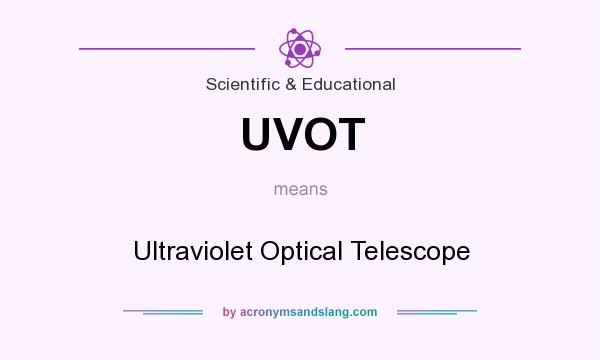 What does UVOT mean? It stands for Ultraviolet Optical Telescope