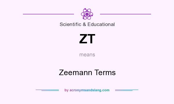 What does ZT mean? It stands for Zeemann Terms