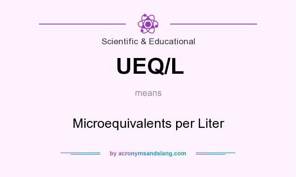 What does UEQ/L mean? It stands for Microequivalents per Liter