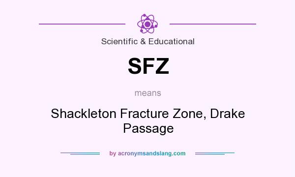 What does SFZ mean? It stands for Shackleton Fracture Zone, Drake Passage