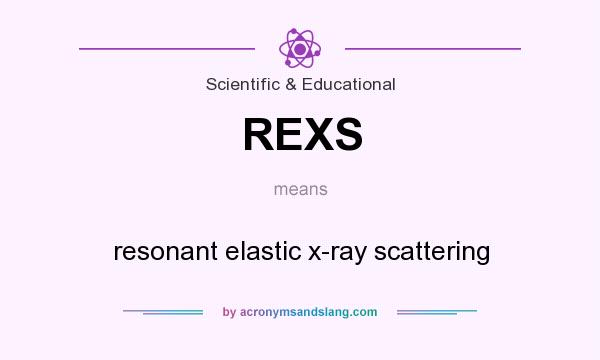 What does REXS mean? It stands for resonant elastic x-ray scattering