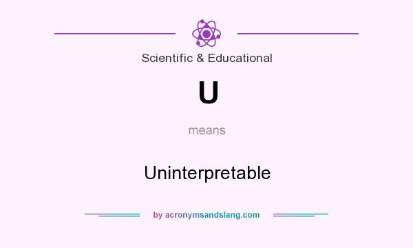 What does U mean? It stands for Uninterpretable