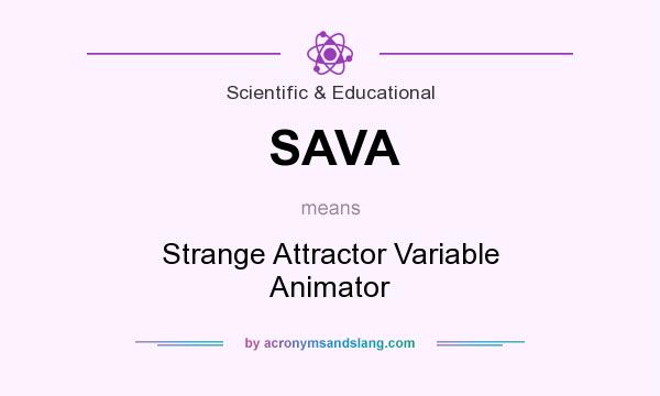 What does SAVA mean? It stands for Strange Attractor Variable Animator