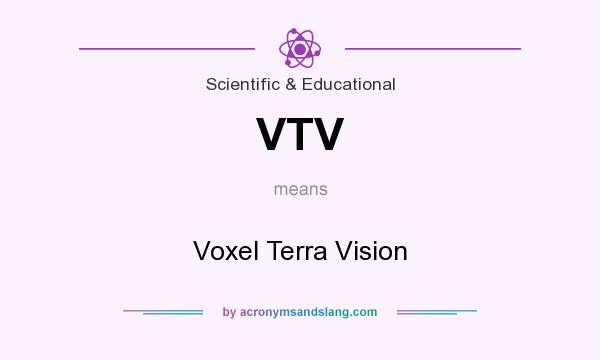 What does VTV mean? It stands for Voxel Terra Vision