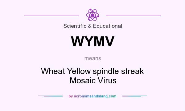 What does WYMV mean? It stands for Wheat Yellow spindle streak Mosaic Virus