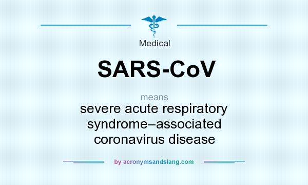 What does SARS-CoV mean? It stands for severe acute respiratory syndrome–associated coronavirus disease