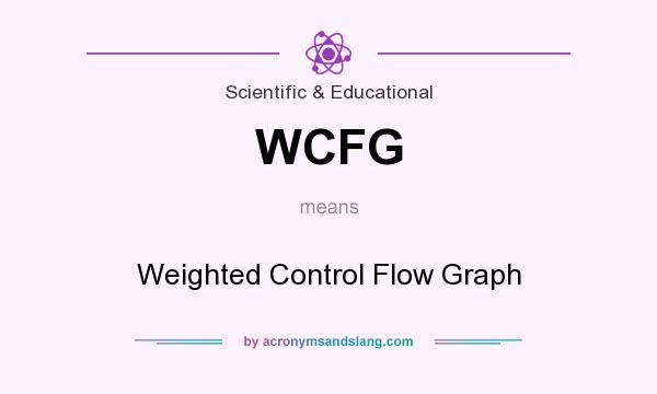 What does WCFG mean? It stands for Weighted Control Flow Graph