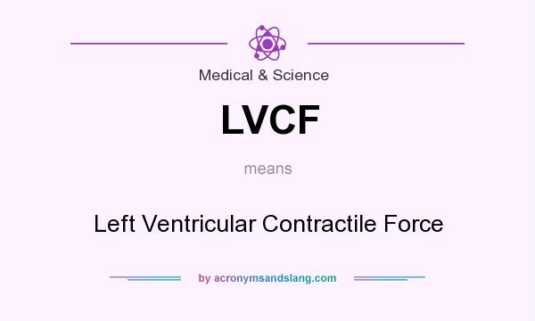 What does LVCF mean? It stands for Left Ventricular Contractile Force