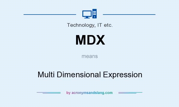 What does MDX mean? It stands for Multi Dimensional Expression