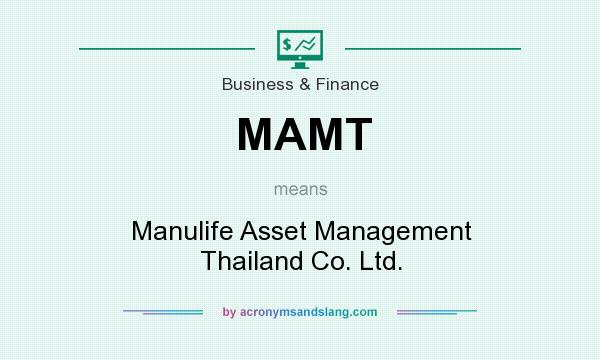 What does MAMT mean? It stands for Manulife Asset Management Thailand Co. Ltd.