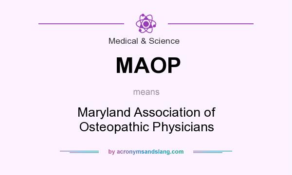 What does MAOP mean? It stands for Maryland Association of Osteopathic Physicians