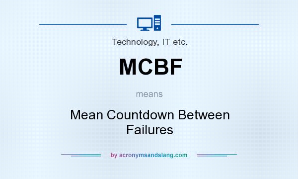 What does MCBF mean? It stands for Mean Countdown Between Failures