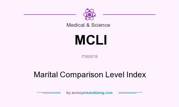 What does MCLI mean? It stands for Marital Comparison Level Index