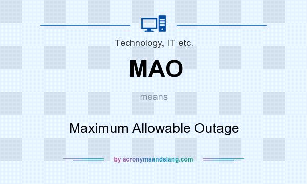 What does MAO mean? It stands for Maximum Allowable Outage