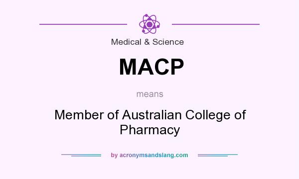 What does MACP mean? It stands for Member of Australian College of Pharmacy
