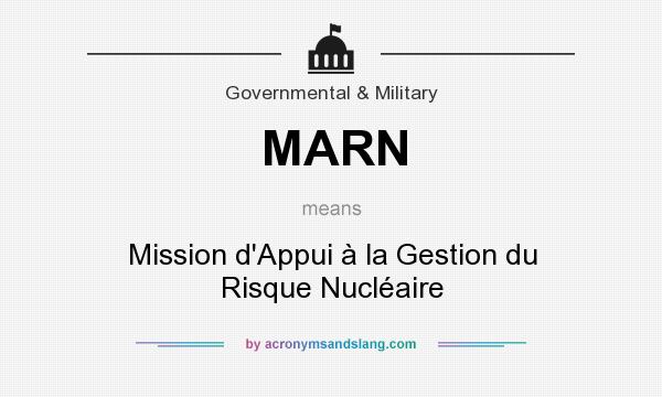 What does MARN mean? It stands for Mission d`Appui à la Gestion du Risque Nucléaire