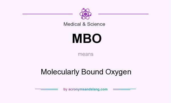What does MBO mean? It stands for Molecularly Bound Oxygen