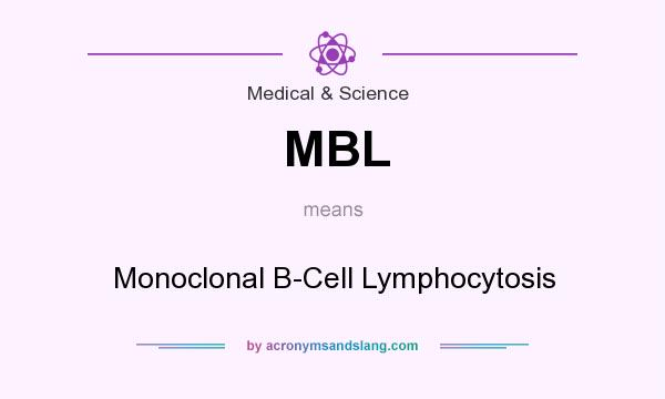 What does MBL mean? It stands for Monoclonal B-Cell Lymphocytosis