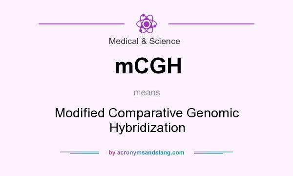 What does mCGH mean? It stands for Modified Comparative Genomic Hybridization