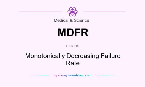 What does MDFR mean? It stands for Monotonically Decreasing Failure Rate