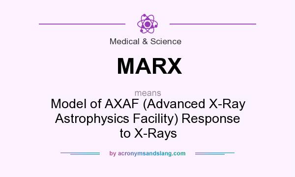 What does MARX mean? It stands for Model of AXAF (Advanced X-Ray Astrophysics Facility) Response to X-Rays