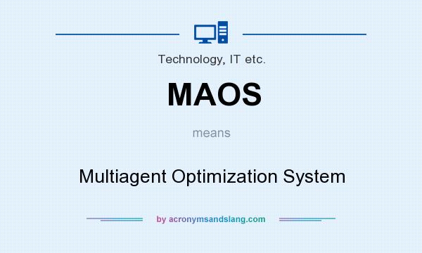 What does MAOS mean? It stands for Multiagent Optimization System