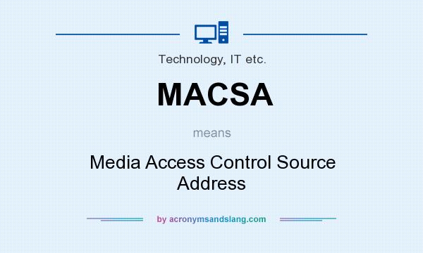 What does MACSA mean? It stands for Media Access Control Source Address