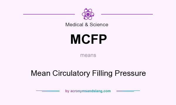 What does MCFP mean? It stands for Mean Circulatory Filling Pressure