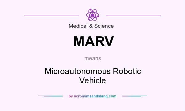 What does MARV mean? It stands for Microautonomous Robotic Vehicle