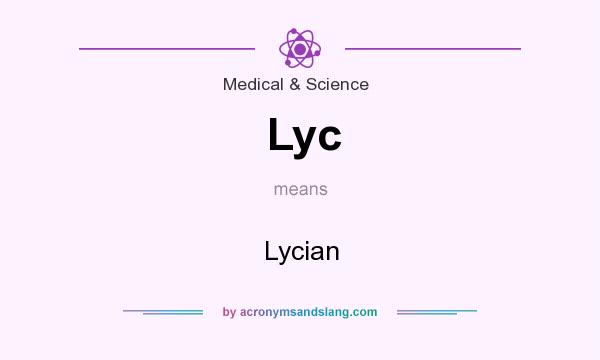 What does Lyc mean? It stands for Lycian