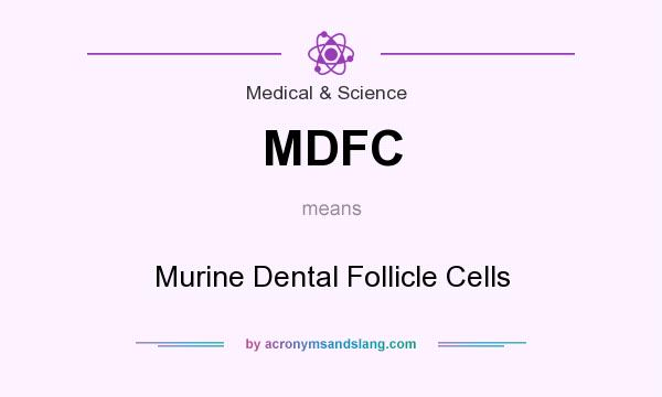 What does MDFC mean? It stands for Murine Dental Follicle Cells