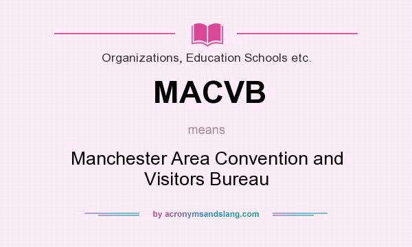 What does MACVB mean? It stands for Manchester Area Convention and Visitors Bureau