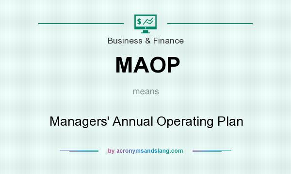 What does MAOP mean? It stands for Managers` Annual Operating Plan