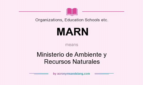 What does MARN mean? It stands for Ministerio de Ambiente y Recursos Naturales