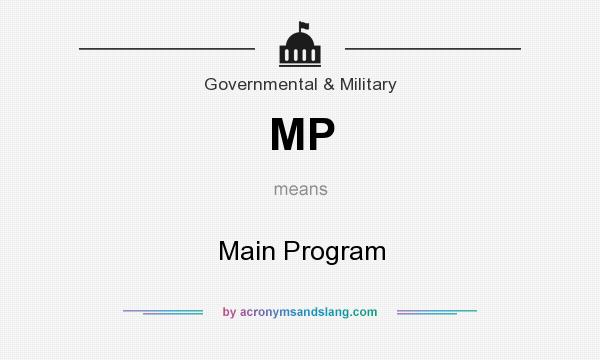 What does MP mean? It stands for Main Program