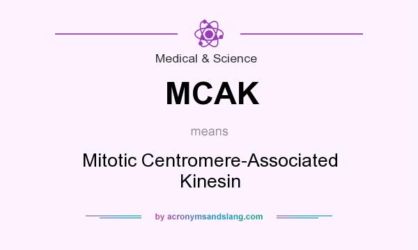 What does MCAK mean? It stands for Mitotic Centromere-Associated Kinesin