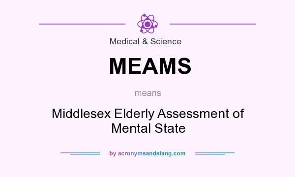 What does MEAMS mean? It stands for Middlesex Elderly Assessment of Mental State