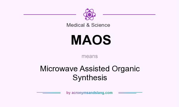 What does MAOS mean? It stands for Microwave Assisted Organic Synthesis