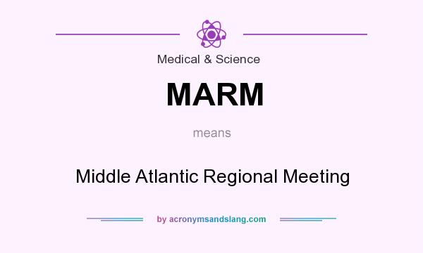 What does MARM mean? It stands for Middle Atlantic Regional Meeting