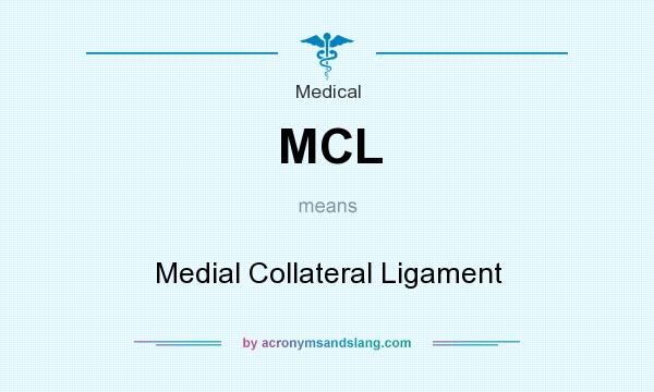 What does MCL mean? It stands for Medial Collateral Ligament