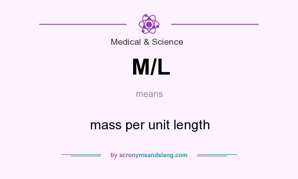 What does M/L mean? It stands for mass per unit length