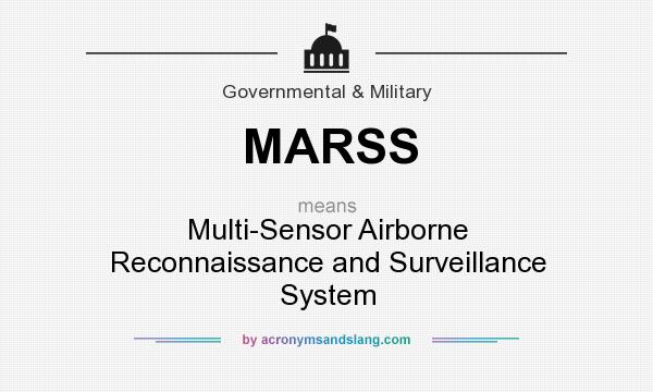 What does MARSS mean? It stands for Multi-Sensor Airborne Reconnaissance and Surveillance System
