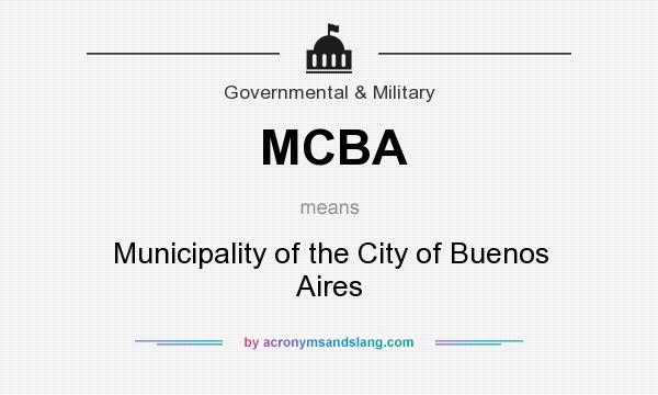 What does MCBA mean? It stands for Municipality of the City of Buenos Aires