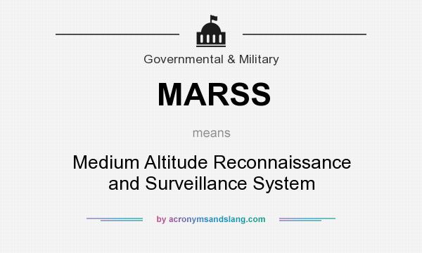 What does MARSS mean? It stands for Medium Altitude Reconnaissance and Surveillance System