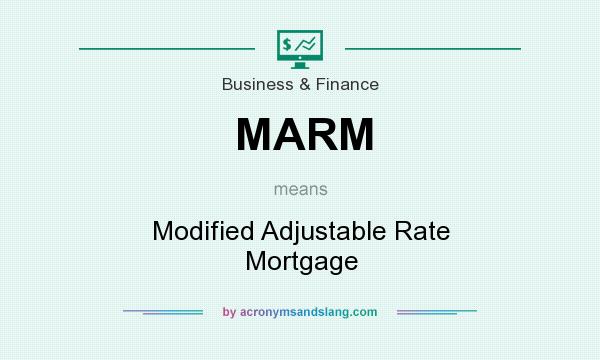 What does MARM mean? It stands for Modified Adjustable Rate Mortgage