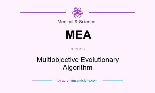 What does MEA mean? It stands for Multiobjective Evolutionary Algorithm