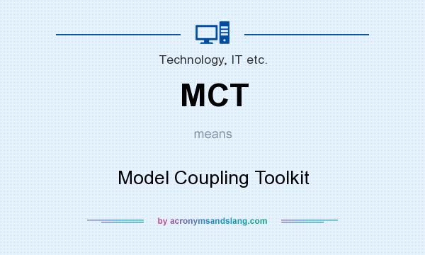 What does MCT mean? It stands for Model Coupling Toolkit