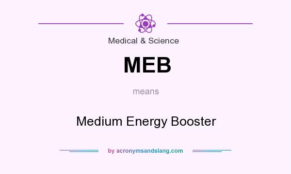 What does MEB mean? It stands for Medium Energy Booster